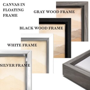 various types of frames, including floating, gray, black, white, and silver frames, each with a different design and color.