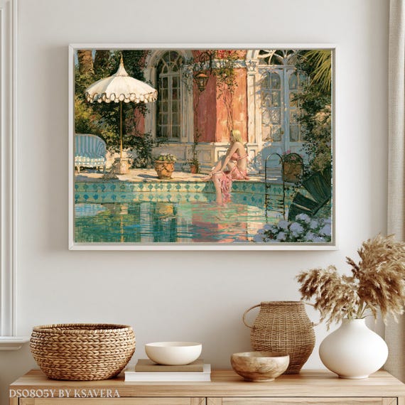 Italian Summer Wall Art Print, (Framed Canvas, Metal, Acrylic, Photo board) | Mediterranean Decor DS0805Y