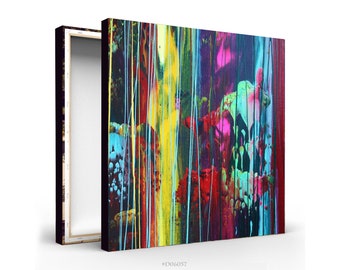 Colorful Abstract Giclee Print - Extra Large Fine Art Print on Canvas - abstract canvas art - D06057 - mid century modern wall art