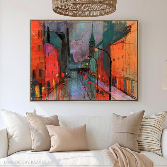 City Wall Art Print, (Framed Canvas, Metal, Acrylic, Photo board) | Large Urban Decor DS0806D