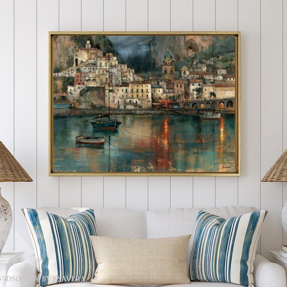 Waterfront Wall Art Print, (Framed Canvas, Metal, Acrylic, Photo board) | Large Home Decor DS0805V
