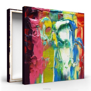 Colorful Abstract Giclee Print - Extra Large Fine Art Print on Canvas - abstract canvas art - D07316 - mid century modern wall art
