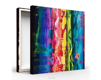 Colorful Abstract Giclee Print - Extra Large Fine Art Print on Canvas - abstract canvas art - D05526 - mid century modern wall art