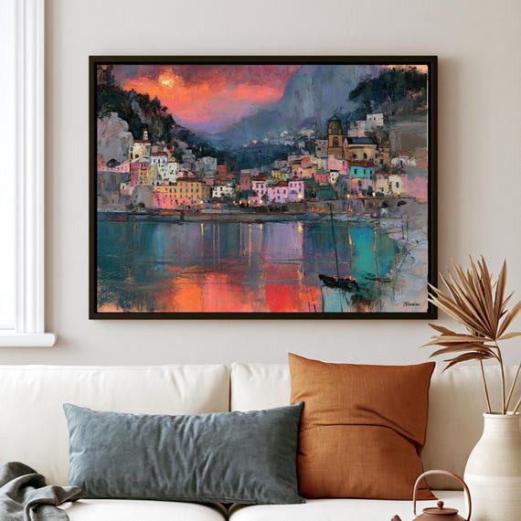 Waterfront Wall Art Print, (Framed Canvas, Metal, Acrylic, Photo board) | Large Home Decor DS0805C