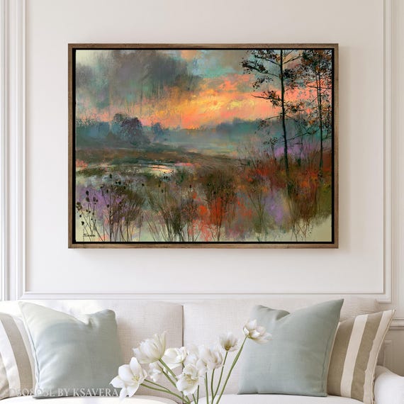 Sunset Wall Art Print, Large Home Decor (Framed Canvas, Metal, Acrylic, Photo board) | DS0805L