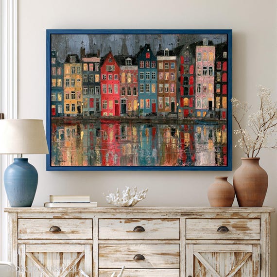 Amsterdam Wall Art Print, (Framed Canvas, Metal, Acrylic, Photo board) | Large Home Decor DS0805Z