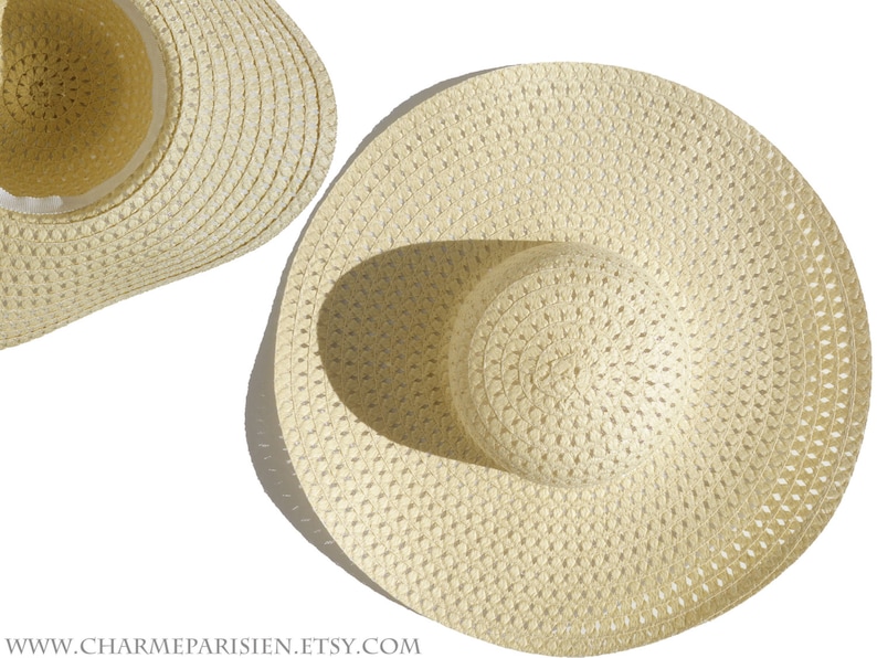 retro Paris Summer HAT with white peony red green fashion straw woven wide hat with flowers Derby 3 sun hats womens accessories