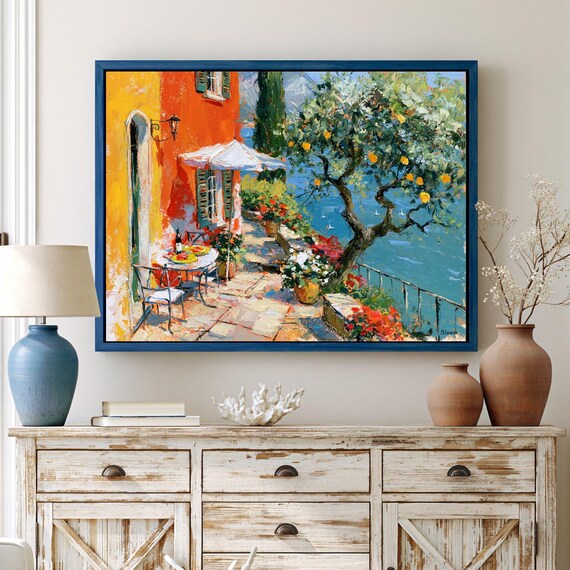 Mediterranean Wall Art Print, (Framed Canvas, Metal, Acrylic, Photo board) | Large Home Decor DS0805A