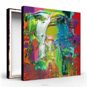 Rainbow Abstract Giclee Print - Extra Large Fine Art Print on Canvas - abstract canvas art - D07312 - mid century modern wall art