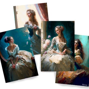 Belle Epoque DS0124 - Edizione limitata 10 - Set di stampa di 4 fogli - Sintesi Stampato su carta fotografica fine art premium lucida 20x30 cm