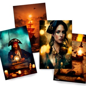 Pirats DS0014 Limited edition 10 Print set of 4 sheets synthography Printed on glossy premium fine art photo paper 20x30 cm imagem 1