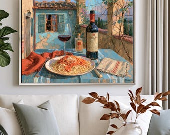 Still life Wall Art Print, Italian Decor (Framed Canvas, Metal, Acrylic, Photo board) | DS0806E