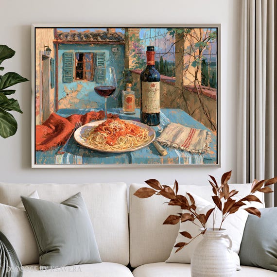 Still life Wall Art Print, Italian Decor (Framed Canvas, Metal, Acrylic, Photo board) | DS0806E