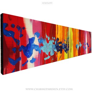 Colorful Abstract Giclee Print - Extra Large Fine Art Print on Canvas - D05499 - mid century modern wall art ready to hang at your home