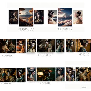 Print Serie - Japanese garden by artist Ksavera - XXL triptych - choose your set of 3 prints from 8 variants