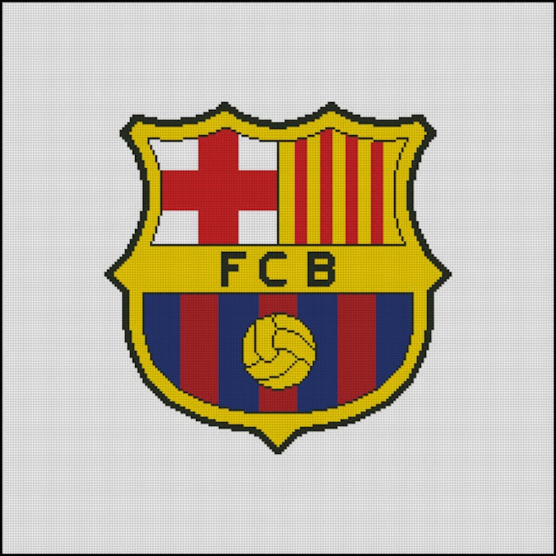 PDF Gráfico Punto de Cruz, Escudo Fútbol Club Barcelona, Barça Cross PDF Gráfico Punto de Cruz, Escudo Fútbol Club Barcelona, Barça Cross