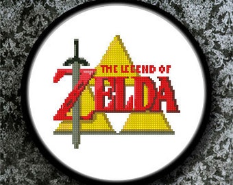 PDF Cross Stitch Pattern, Zelda, Downdloader Cross Stitch Chart