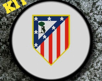 KIT Cross Stitch Chart, Atletico Madrid Football, Cross Stitch KIT