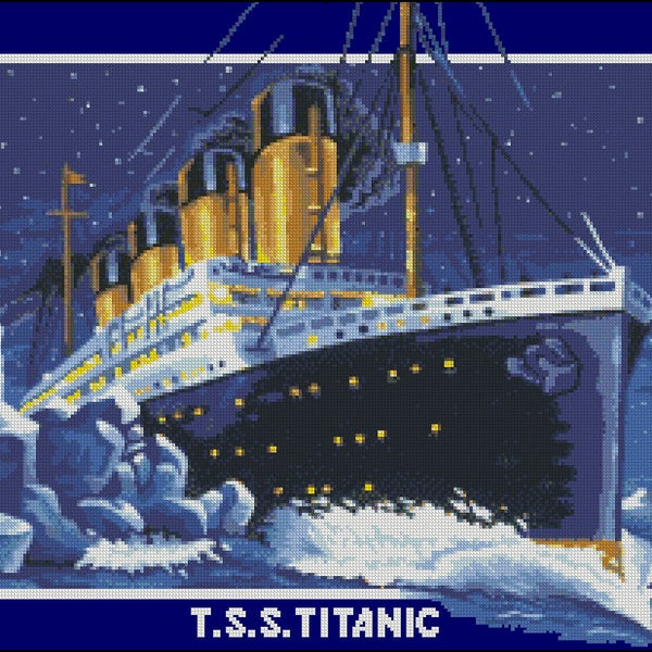 Cross Stitch Pattern, Titanic