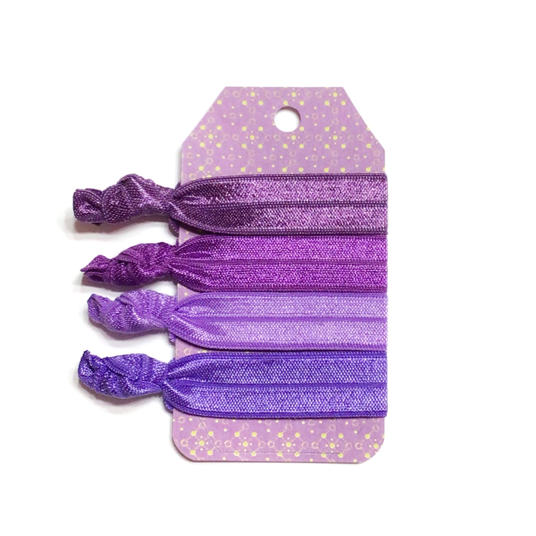 Purple Ombre Hair Tie Set 4 Purple Shade Hair Bands Etsy