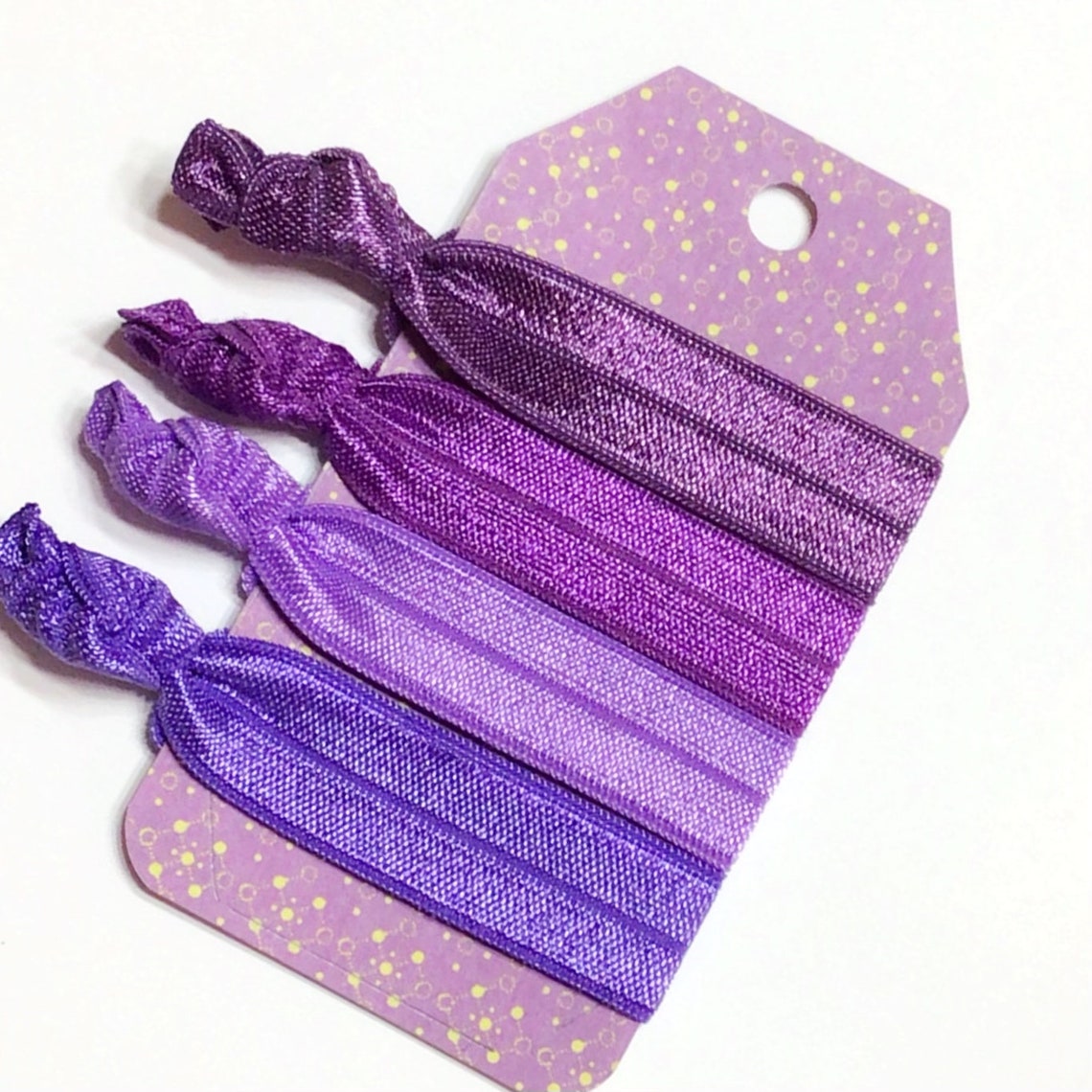 Purple Ombre Hair Tie Set 4 Purple Shade Hair Bands Etsy