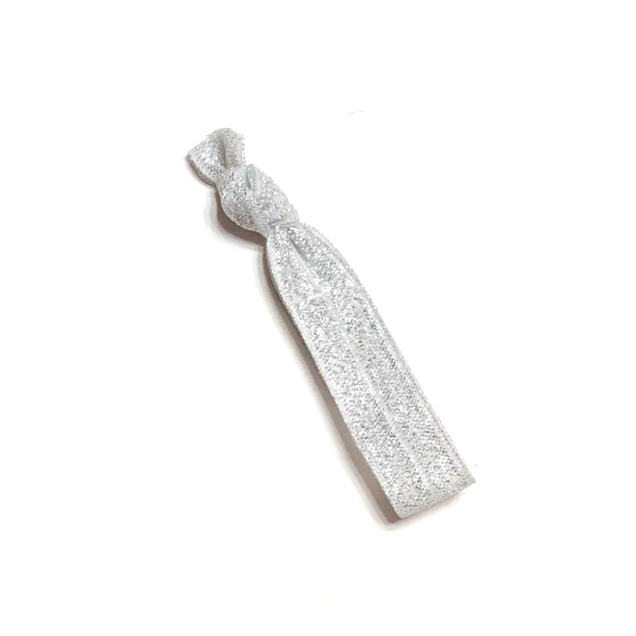 10 50 Bulk Silver Glitter Hair Ties Metallic Hair Bands Etsy