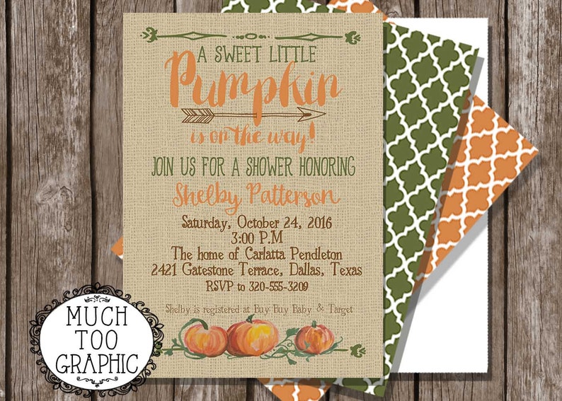 FALL Baby Shower Invitation Invitations A Little Pumpkin is on Etsy
