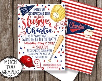 Honkbal Uitnodiging / Little Slugger Party / Baseball verjaardag Uitnodiging / Douche uitnodiging / Rookie van het Jaar Uitnodiging / Honkbal