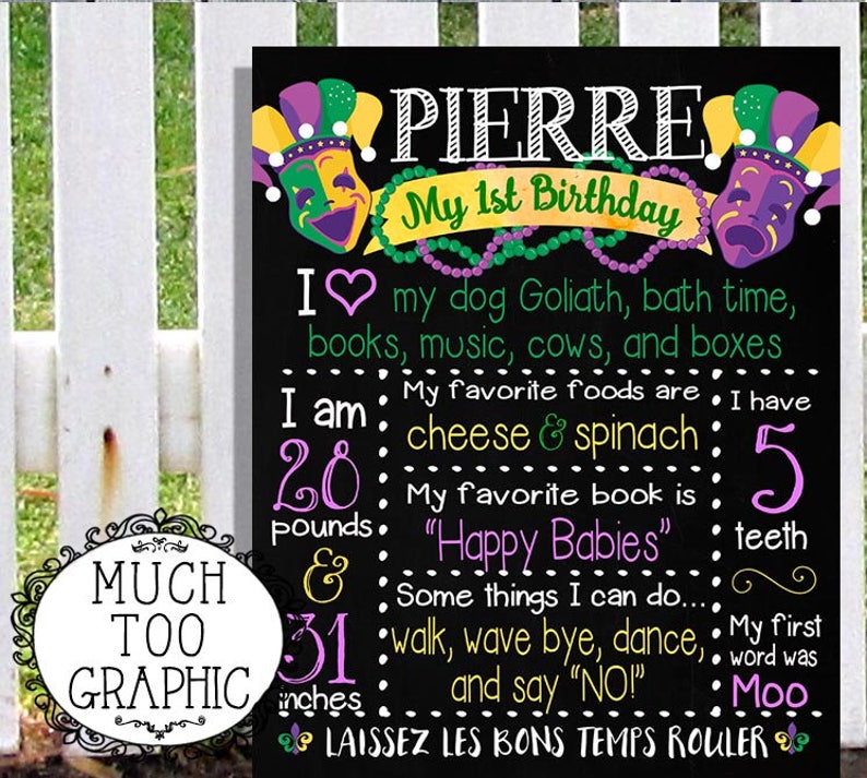 mardi gras 1st birthday