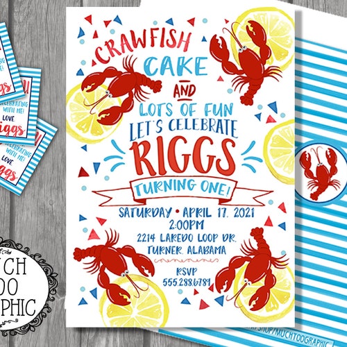 Crawfish Boil Birthday Invitation Crawfish Party Lowboil - Etsy