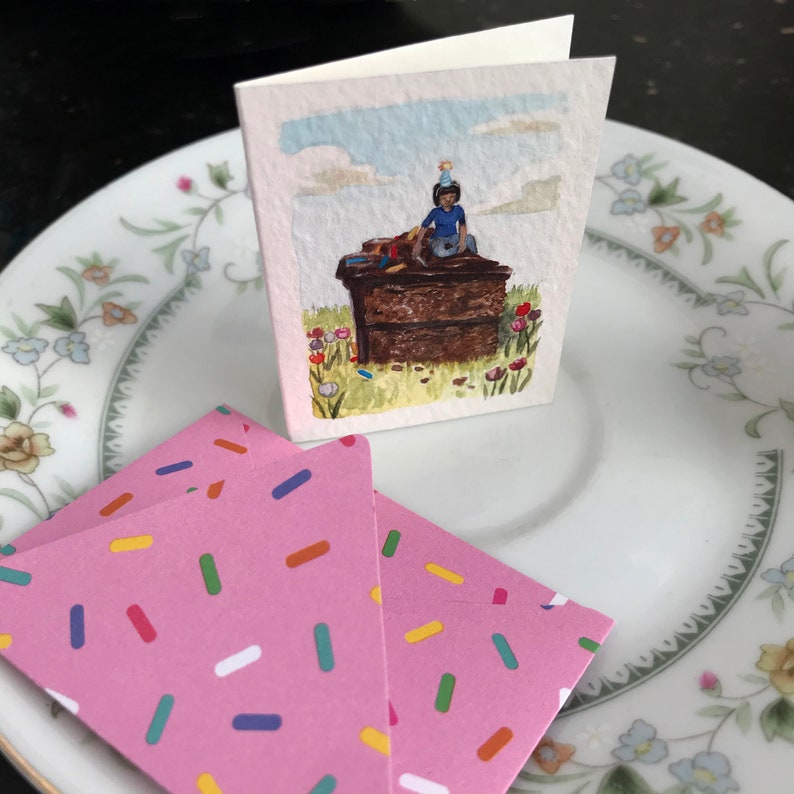Hand Painted Mini Greeting Card