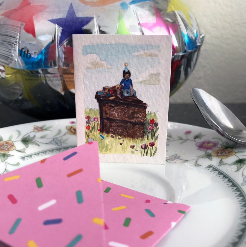 Hand Painted Mini Greeting Card