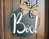 Halloween Door Hanger, Boo, Halloween Decor, Halloween Door Decor, Front Door Decor, Door Hanger, Halloween Decorations, Halloween Door Sign