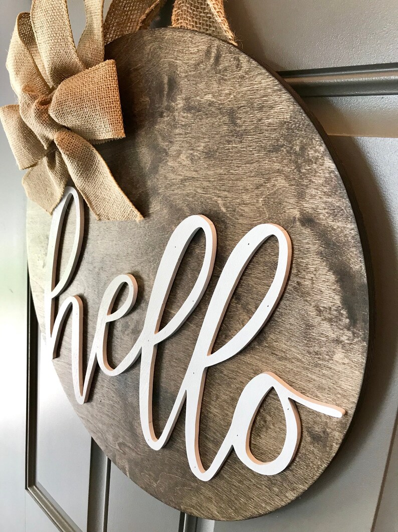 Door Wreath Wood Door Hanger Door Decoration Front Door Etsy