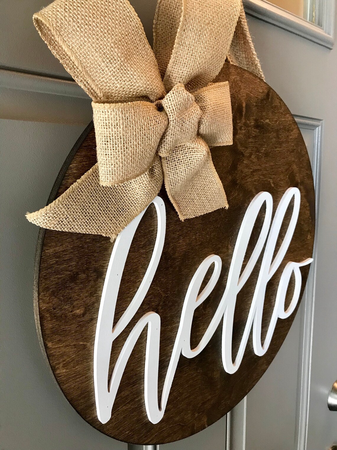 Door Wreath Wood Door Hanger Door Decoration Front Door Etsy