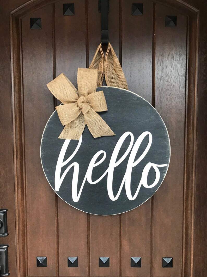 Front Door Decor Door Wreath Housewarming Gift Wood Door Etsy