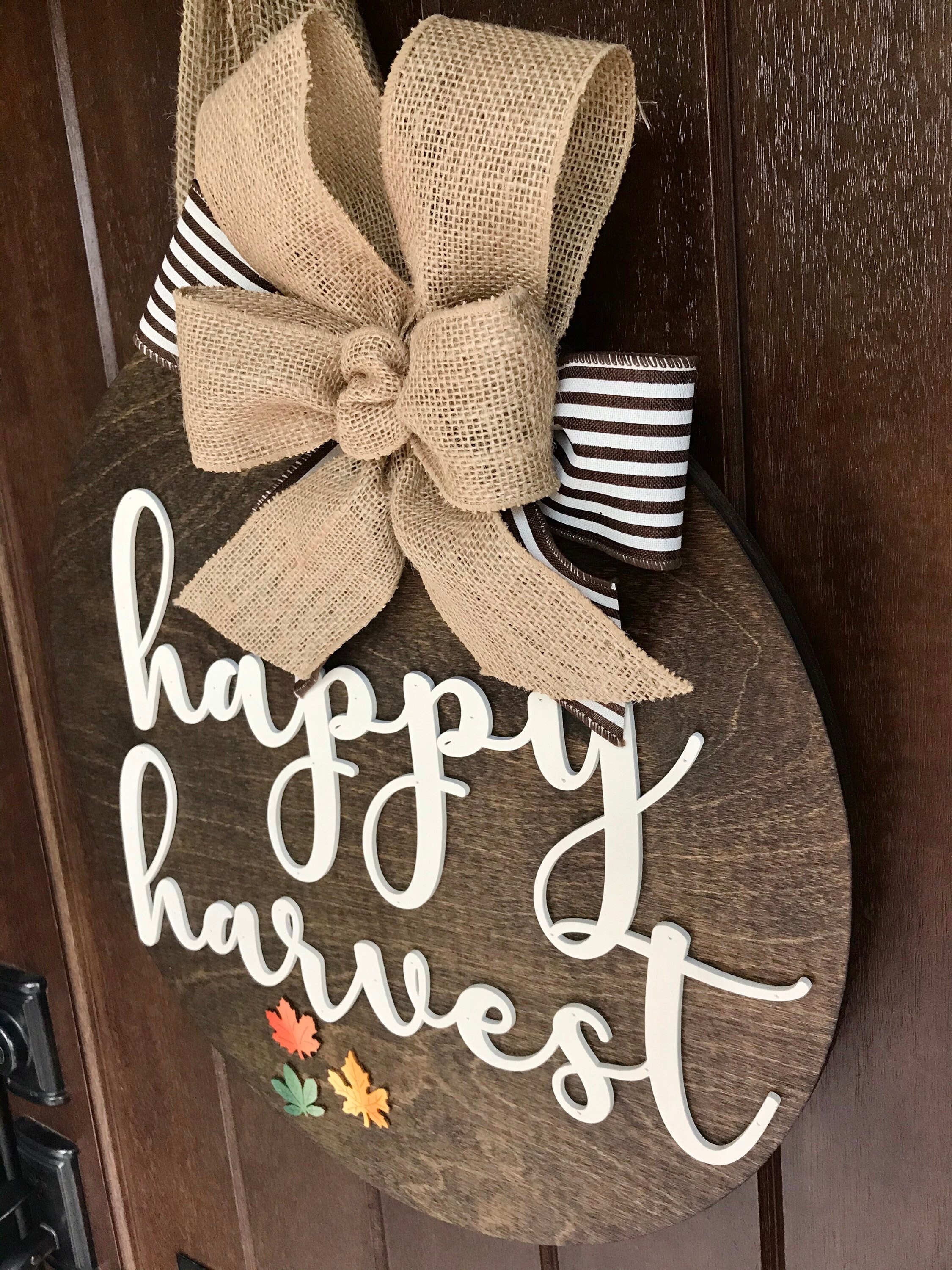Happy Harvest Sign Happy Harvest Door Hanger Fall Door | Etsy