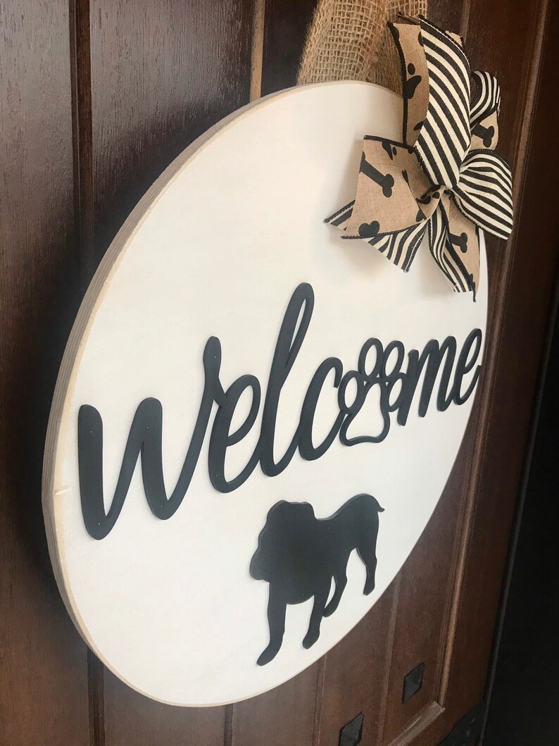 English Bulldog Door Hanger Bulldog Dog Door Sign Dog Door Etsy