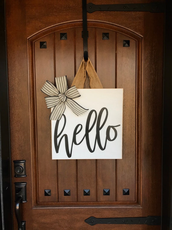 Front Door Sign Wood Door Hanger Door Decoration Front Door Etsy Front Door Sign Wood Door Hanger Door Decoration Front Door Etsy