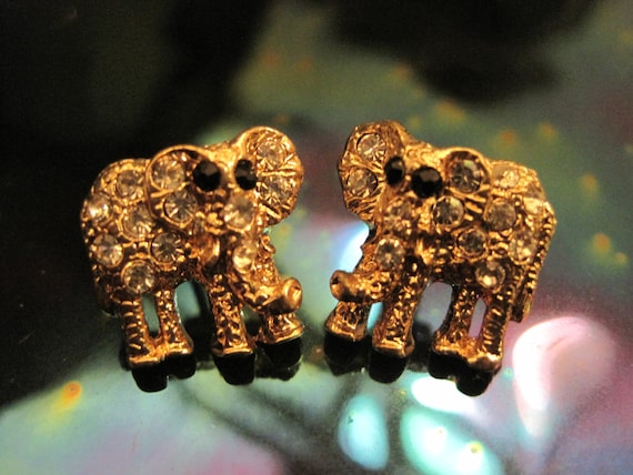 Diamond elephant shop earrings