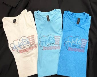 Embroidered Teacher Shirt | Dr. Seuss Inspired Reading Tee | Literacy Gift