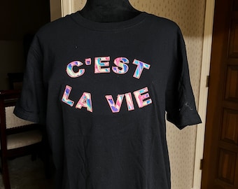 C'est La Vie Embroidered T-Shirt