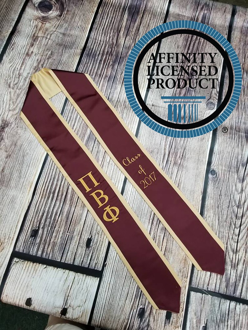 Custom Embroidered Greek Stole Fraternity Sorority Etsy