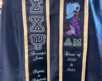 Sigma Chi Psi Graduation Stole – Custom Embroidered