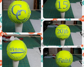 Custom Embroidered Softballs