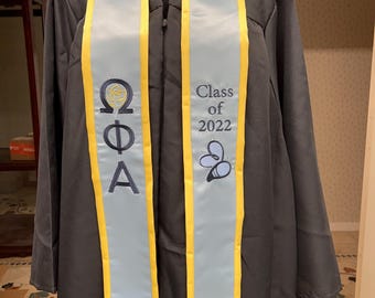 Omega Phi Alpha Graduation Stole – Custom Embroidered Sorority Stole
