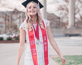 Alpha Omicron Pi Graduation Stole