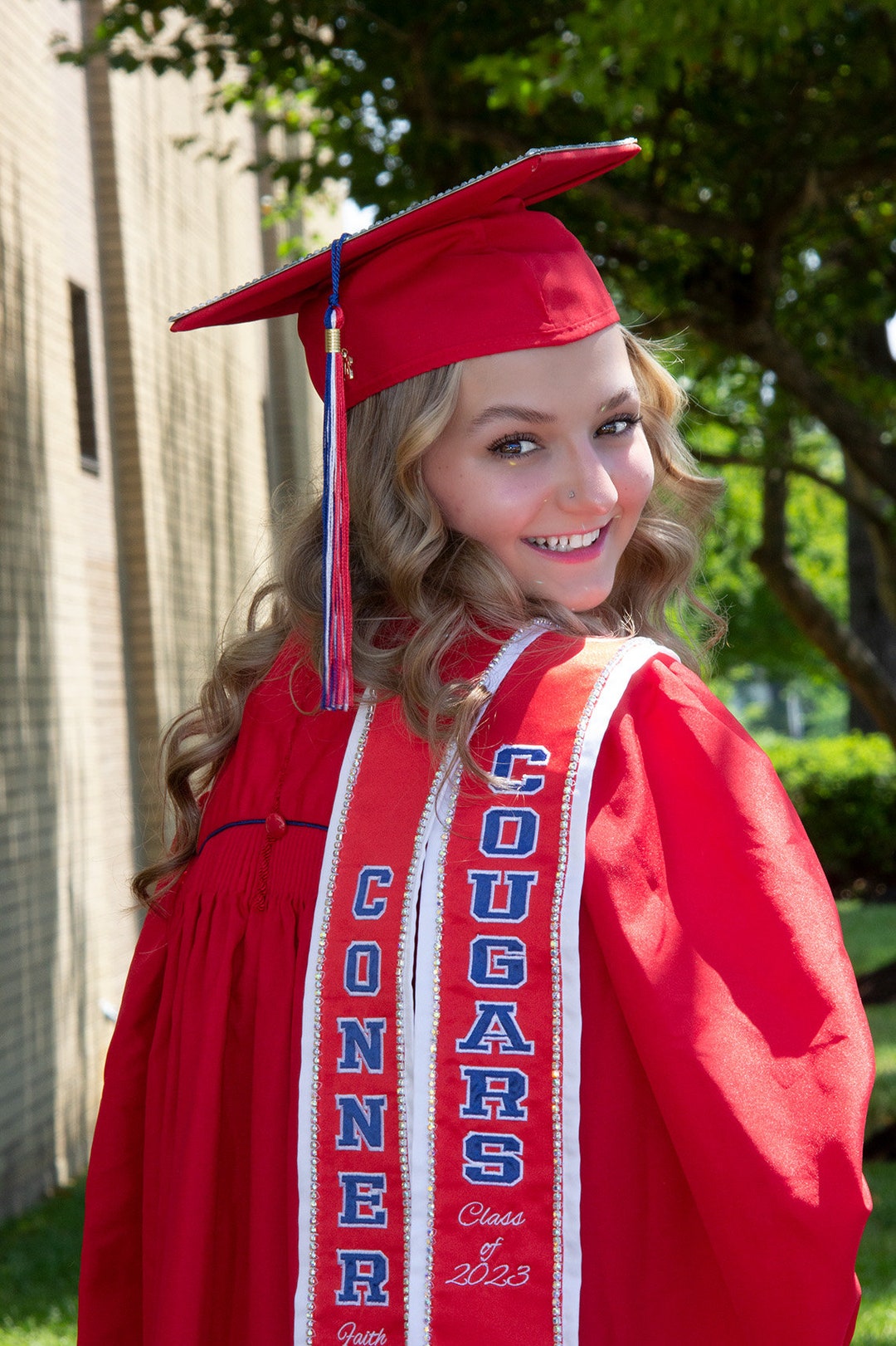 Conner High School Applique Graduation Stole Etsy