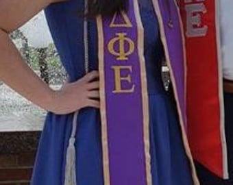 Delta Phi Epsilon Graduation Stole – Custom Embroidered Sorority Sash