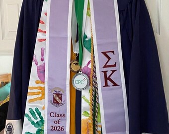 Sigma Kappa Graduation Stole – Custom Embroidered Sorority Stole